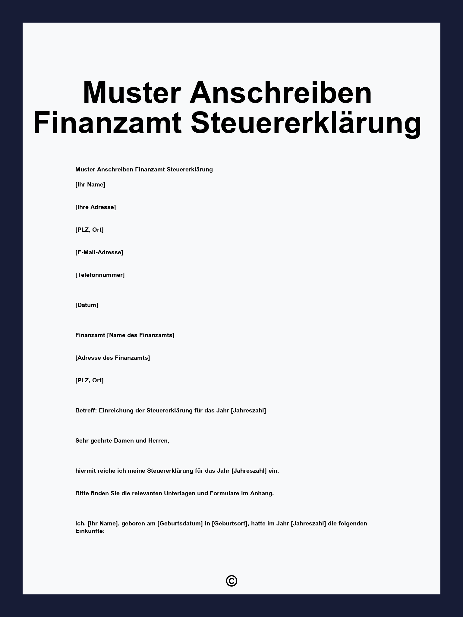 Gewerbe Ruhen Lassen Musterschreiben Finanzamt Formular Muster Anschreiben Finanzamt Steuererklärung