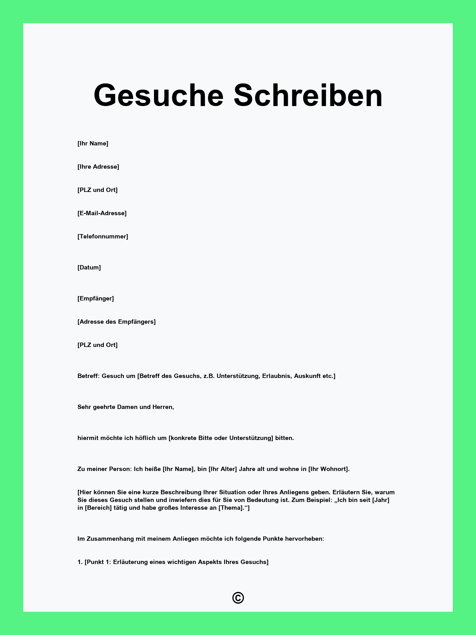 Gesuche Schreiben